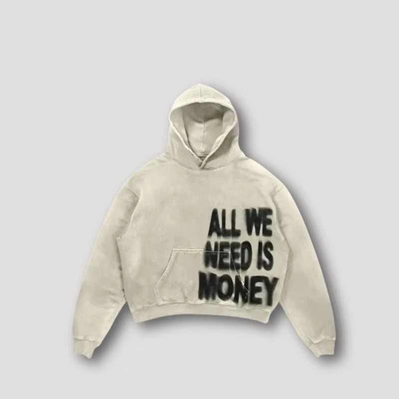 Harajuku Thickened Letter Print Oversized Hoodie Y2K Goth Hoodies Women Streetwear Tops Sweatshirt Grunge Clothes Men Clothing