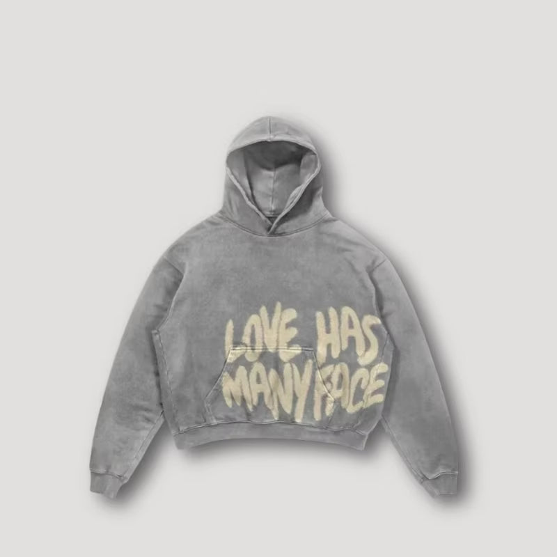 Harajuku Thickened Letter Print Oversized Hoodie Y2K Goth Hoodies Women Streetwear Tops Sweatshirt Grunge Clothes Men Clothing