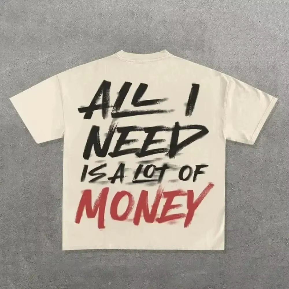Ins Streetwear Y2K T Shirt Mens Harajuku Hip Hop Graphic Print Casual Cotton round Neck Tshirt Women Gothic Short Sleeve Tops