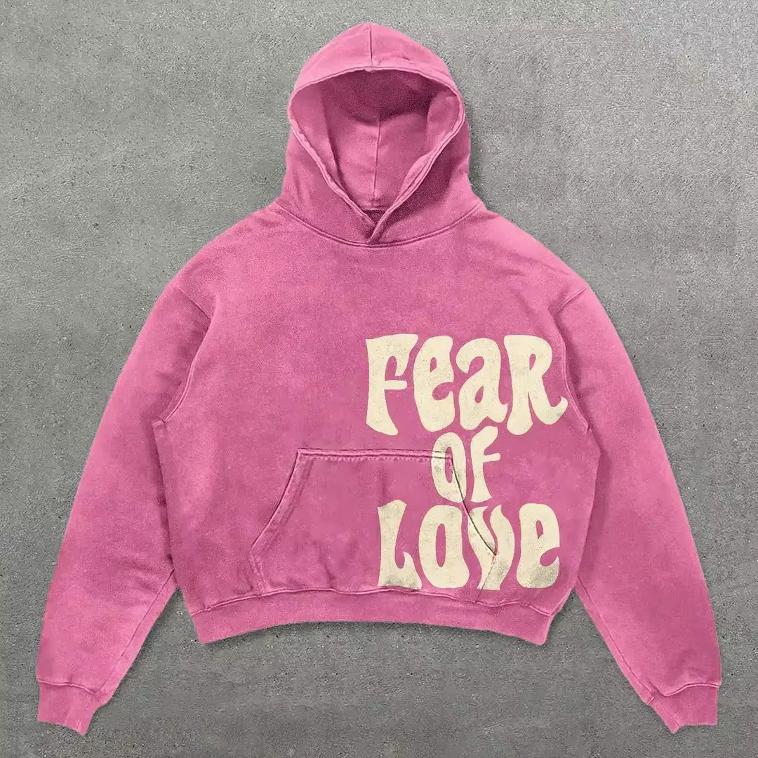Harajuku Thickened Letter Print Oversized Hoodie Y2K Goth Hoodies Women Streetwear Tops Sweatshirt Grunge Clothes Men Clothing