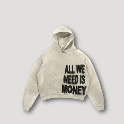 Harajuku Thickened Letter Print Oversized Hoodie Y2K Goth Hoodies Women Streetwear Tops Sweatshirt Grunge Clothes Men Clothing
